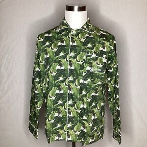 Sant & Abel x Beverly Hills Hotel MARTINIQUE Shirt Pajama Top Banana Leaf Sz M